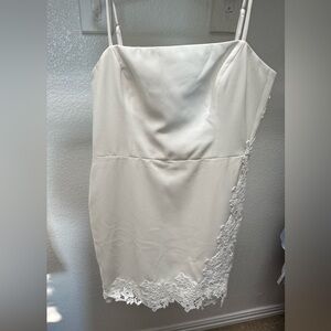 BCBGMaxAzria Strapless Cream Dress with Lace